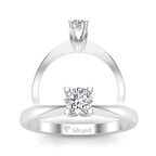 0,30 Karat G Renk Uluslararası Sertifikalı Pırlanta Tektaş Yüzük