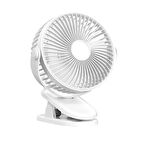 Masaüstü Şarjlı Fan Klipsli 360 Derece Dönebilen Vantilatör Soğutucu Klima Mandallı