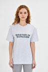  Kadın Master Of Sarcasm Baskılı Kısa Kollu %100 Pamuk Tişört