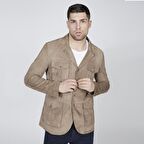 Antonin Bej Erkek Süet Safari Ceket
