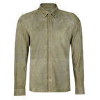 Osvaldo Yeşil Erkek Süet Gömlek