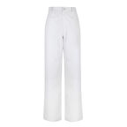 Zelinda Beyaz Kadın Deri Pantolon