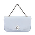 Karla Mavi Kadın Deri Omuz Çantası