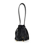 Lesi Siyah Kadın Deri Omuz Çantası