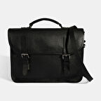 Erkek Siyah Deri Evrak Çantası