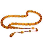 Sistemli Her Bir Tanesi Usta işçilikli Kapsül Kesim Bal Rengi Katalin Tesbih