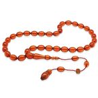 Sistemli Her Bir Tanesi Usta işçilikli Arpa Kesim Nar Rengi Katalin Tesbih