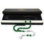  Kararmaz Metal Ayyıldız Püsküllü Küre Kesim Zümrüt Yeşil Ateş Kehribar Tesbih 