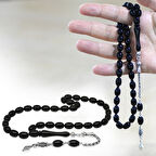 Kararmaz Metal Arnavut Zincir Püsküllü Sülün İmame Beyzi Kesim Siyah Katalin Tesbih