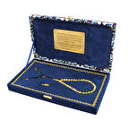 Damla Kehribar Tesbih - 1000 Ayar Gümüş Kazaz Püsküllü - King Seccer - Küre Kesim - Premium Kutulu