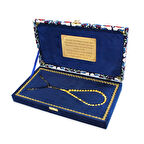 Damla Kehribar Tesbih - 1000 Ayar Gümüş Kazaz Püsküllü - King Seccer - Premium Kutulu - Küre Kesim