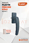 Pimapen PVC Pencere Kolu – Plastik – Antrasit – Model 2 – (3 Adet)