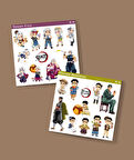 Demon Slayer Gyomei Himejima - Tengen Uzui 2 Li Set Anime Sticker Çıkartma-kimetsu no yaiba