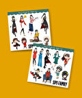 Spy X Family Yor 2Li Sticker Seti Parlak Kağıt -çıkartma -süsleme anime etiket