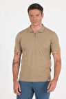 Koyu Vizon Kısa Kol Düz Suprem Polo Yaka Cepsiz Esnek Casual Slim Fit Tişört 1011250161_405