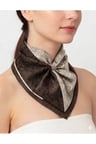 Tarzını Seç Kahverengi Royal Fular / Bandana / Aksesuar 48x48 cm