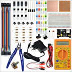 Breaboard Temel Elektronik Eğitim Full Set DT830D Multimetre Yankeski