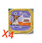 Plaisir Tavuk Etli Parçalı ve Soslu Köpek Konservesi X4 Adet