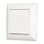  Günsan Visage Beyaz Komütatör Anahtar + Çerçeve