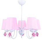 SAMARA 5 Lİ AVİZE BEYAZ (PEMBE ŞAPKALI)