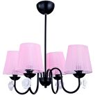 SAMARA 4 LÜ AVİZE SİYAH (PEMBE ŞAPKALI)