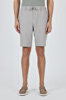 Gri Düz Esnek Gabardin Casual Şort 1016250150