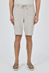 Bej Düz Esnek Gabardin Casual Şort 1016250150