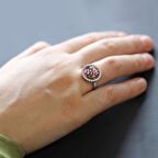 Zirkon Taşlı Çiçek Bahçesi Tasarım 925 Ayar Gümüş Kadın Yüzük