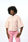 Kısa Kol Pudra Renk Gömlek