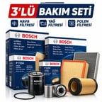 BOSCH Peugeot 307 1.6 Benzin Filtre Bakım Seti (2001-2005) 3 Lü