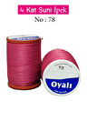 Oyalı 4 Kat Suni İpek İplik İğne Oyası Boncuk İpi Tığ Oyası No:78