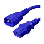 C13-C14 Soketli 3x1.5mm. 1 Metre Power-Güç Kablosu Mavi