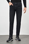 Siyah Düz Gabardin Pamuklu 5 Cep Slim Fit Casual Denim Pantolon 1023245155