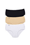 3 Adet Tutku Kadın Yüksek Bel Bato İnce Lastik Külot S5