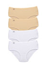 4 Adet Tutku Kadın Yüksek Bel Bato İnce Lastik Külot S9