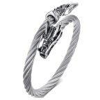 Chavin Ejderha Dizayn Burgu Çelik Erkek Bileklik ds80by