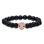 Chavin Desenli Onyx Taşlı Kaplan Erkek Bileklik ea14