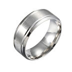 Chavin Söz Nişan Mat Parlak Kadın Erkek Çelik Yüzük ec42by