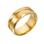 Chavin Mat Gold Sarı Kadın Erkek Çelik Yüzük ec45sr