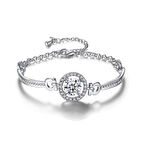 Chavin Tek Taşlı Rodyum Kap. Kadın Bileklik ef23