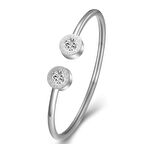 Chavin Bilezik Dizayn Taşlı Ayarlı Kadın Çelik Bileklik ef28