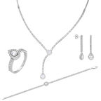 Chavin Su Yolu Gümüş Kolye Küpe Bileklik Yüzük Set ef99