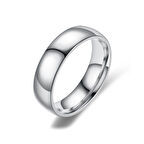 Chavin 6 mm Söz Kadın Erkek Çelik Yüzük cr99by