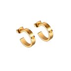 Chavin Gold Vidalı Tasarım Kadın Çelik Küpe eh81sr