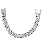 Chavin 15 mm. Kalın Taşlı Alloy Erkek Bileklik ek19by