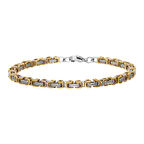 Chavin Kral Model 4 mm. Gri Çelik Erkek Bileklik az68-4sr