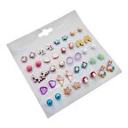 Chavin Çocuk Genç 20 Çift Mineli Figür Küpe Seti er12