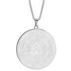 Chavin Çelik Gri Yuvarlak 12 Takım Yıldızı Astroloji Burç Unisex Kolye eu42