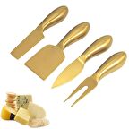 Paslanmaz Çelik 4 Parça Gold Peynir Bıçağı Seti Peynir Dilimleyici cin620sr