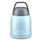 Mavi 304 Çelik 600 ml Vakum Yemek Mama Saklama Termosu Sefertası cin722mv